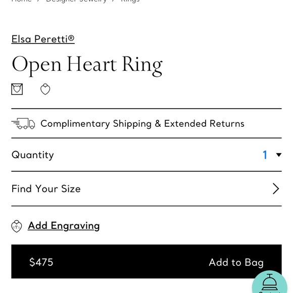 Tiffany n Co heart ring - Picture 3 of 3